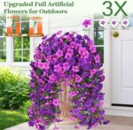 Realistic Artificial Flowers for Outdoors, 2 PCS Full UV Resistant Artificial Ou... - Image 3