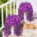Realistic Artificial Flowers for Outdoors, 2 PCS Full UV Resistant Artificial Ou... - Image 8