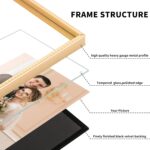 4x6 inch Double Gold Metal Picture Frame with High-Definition Tempered Glass - T... - Image 6