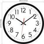 Lumuasky 2 Pack Black Wall Clock,12 Inch Silent Non Ticking Quartz Battery Opera... - Image 4