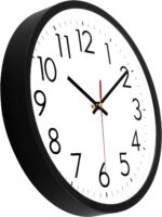 Lumuasky 2 Pack Black Wall Clock,12 Inch Silent Non Ticking Quartz Battery Opera... - Image 5