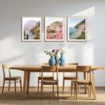 KISSFOX OAK Wood Framed Wall Art Coastal Wall Decor Beach Canvas Art Flower Pict... - Image 5