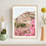 KISSFOX OAK Wood Framed Wall Art Coastal Wall Decor Beach Canvas Art Flower Pict... - Image 6
