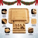 Charcuterie Boards Gift Set - Bamboo Cheese Board Set Charcuterie Tray & Serving... - Image 3