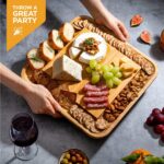 Charcuterie Boards Gift Set - Bamboo Cheese Board Set Charcuterie Tray & Serving... - Image 10