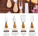 Charcuterie Boards Gift Set - Bamboo Cheese Board Set Charcuterie Tray & Serving... - Image 11