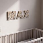 3D Layered Floral Wooden Letters for Wall Decor, 4.9" Name Sign for Nursery, Woo... - Image 5