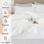 Quataly Queen Comforter Sets White,3PCS Soft Lightweight Breathable Bedding Comf... - Image 3