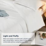 Quataly Queen Comforter Sets White,3PCS Soft Lightweight Breathable Bedding Comf... - Image 5