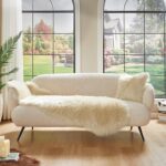 AMTOVO Faux Sheepskin Rug, Beige Ultra Soft Fluffy Shag Area Rug, 2 x 6 ft Faux ... - Image 4