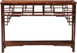 Bali & pari Sebalio Tortoise Natural Rattan Console Table with Open Shelf – Vint... - Image 5