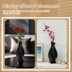 Black Ceramic Vase with Matte Finish – Stylish Watertight Decorative Vase for Fr... - Image 4