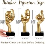 3 Pcs Thinker Statue,Modern Home Resin Sculptures,Collectible Figurines for Home... - Image 7