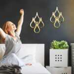 Weysat 2 Pieces Teardrop Wall Mirror Hanging Wall Mounted Decorative Accent Mirr... - Image 6
