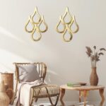 Weysat 2 Pieces Teardrop Wall Mirror Hanging Wall Mounted Decorative Accent Mirr... - Image 8