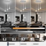 Modern Chrome Crystal Chandelier for Kitchen Island 7-Lights, Luxury Spiral Dimm... - Image 3