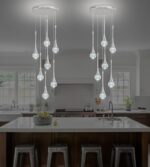 Modern Chrome Crystal Chandelier for Kitchen Island 7-Lights, Luxury Spiral Dimm... - Image 10