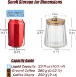 FANTESTICRYAN Glass Coffee Nuts Canister Airtight Storage Jar Petal Decorative C... - Image 3