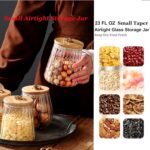 FANTESTICRYAN Glass Coffee Nuts Canister Airtight Storage Jar Petal Decorative C... - Image 5