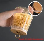 FANTESTICRYAN Glass Coffee Nuts Canister Airtight Storage Jar Petal Decorative C... - Image 6