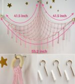 Stuffed Animal Storage Hammock Corner Net - Pink Room Christmas Decor for Teen G... - Image 4