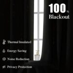 WUBODTI Cream and Gold 100% Blackout Curtains for Bedroom 84 Inch Length 2 Panel... - Image 4
