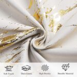WUBODTI Cream and Gold 100% Blackout Curtains for Bedroom 84 Inch Length 2 Panel... - Image 5