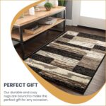 Superior Indoor Area Rug, Foam Backed, Modern Geometric Patchwork Floor Decor fo... - Image 4