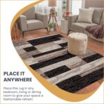 Superior Indoor Area Rug, Foam Backed, Modern Geometric Patchwork Floor Decor fo... - Image 5