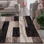 Superior Indoor Area Rug, Foam Backed, Modern Geometric Patchwork Floor Decor fo... - Image 9