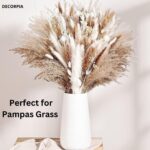 DECORPIA Premium Quality White Ceramic Vase | Modern Farmhouse bohemian Pampas G... - Image 3