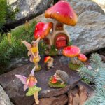 Mood Lab Fairy Garden Figurines - Mushroom House Set (6 pcs) - Miniature Decorat... - Image 7