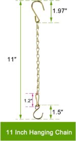 Chain for Hanging Plants,11 Inch Gold Hanging Chain, Small Basket Chain Kits wit... - Image 3