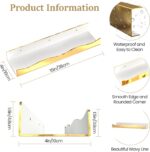 Gold Mirror Acrylic Wall Shelf 15 Inch Glam Floating Shelf for Wall Decor Plants... - Image 4