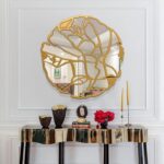 Pregaspor Round Wall Mirrors Decorative, 31.5'' Irregular Frame Gold Mirror for ... - Image 4