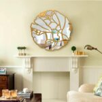 Pregaspor Round Wall Mirrors Decorative, 31.5'' Irregular Frame Gold Mirror for ... - Image 6