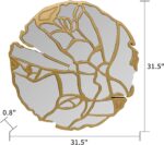 Pregaspor Round Wall Mirrors Decorative, 31.5'' Irregular Frame Gold Mirror for ... - Image 7