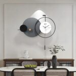 Large Modern Wall Clock for Living Room,Decorative Silent Battery Operated Wall ... - Image 3