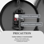 Large Modern Wall Clock for Living Room,Decorative Silent Battery Operated Wall ... - Image 6