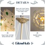 GlowHub Modern Gold Chandelier for Dining Room 20" Glass Chandelier Farmhouse 6-... - Image 6