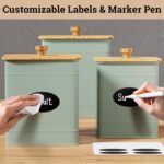 Kitchen Canisters for Countertop Set of 3 with Customizable Chalkboard Labels & ... - Image 4