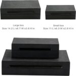 Set of 2 Decorative Boxes With Black Metal Handles，PU Faux Leather Jewelry Boxes... - Image 4