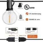 LED 30FT Outdoor String Lights with Remote Waterproof Patio Lights Dimmable 27 S... - Image 5