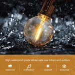 LED 30FT Outdoor String Lights with Remote Waterproof Patio Lights Dimmable 27 S... - Image 6