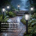 Solar Lights Outdoor 8 Pack, Cool White Solar Pathway Lights, Auto On/Off,Waterp... - Image 3
