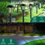 Solar Lights Outdoor 8 Pack, Cool White Solar Pathway Lights, Auto On/Off,Waterp... - Image 4