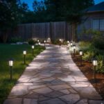 Solar Lights Outdoor 8 Pack, Cool White Solar Pathway Lights, Auto On/Off,Waterp... - Image 5