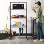 Amazon Basics 5-Shelf Heavy Duty Garage Shelving Storage Rack with 4" Wheel Cast... - Image 3