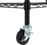 Amazon Basics 5-Shelf Heavy Duty Garage Shelving Storage Rack with 4" Wheel Cast... - Image 5