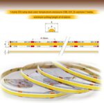 Pandery COB LED Strip Light,CCT Dimmable Strips Light,2700K-6500K,9.84ft/3m,8mm ... - Image 3